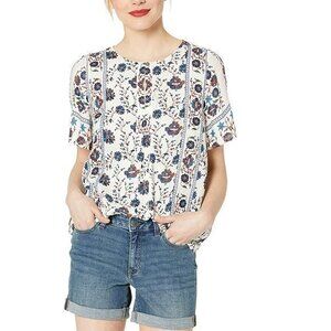 Lucky Brand Smocked Peasant Top Shirt. XS